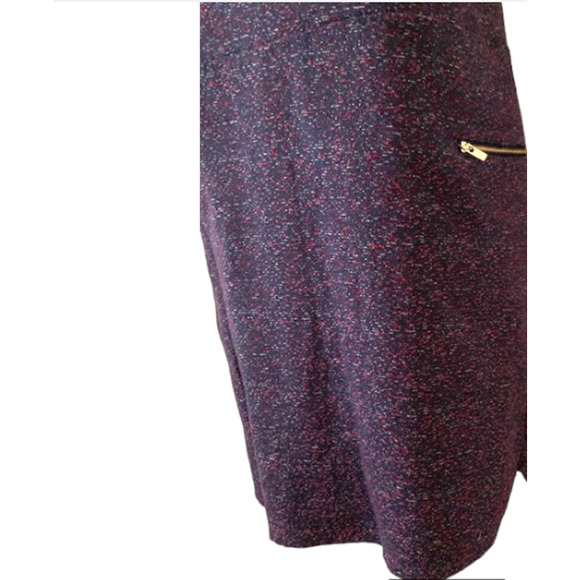 Dark Purple & Navy TWEED Shift Dress with POCKETS - Merona - Size M - Picture 12 of 13